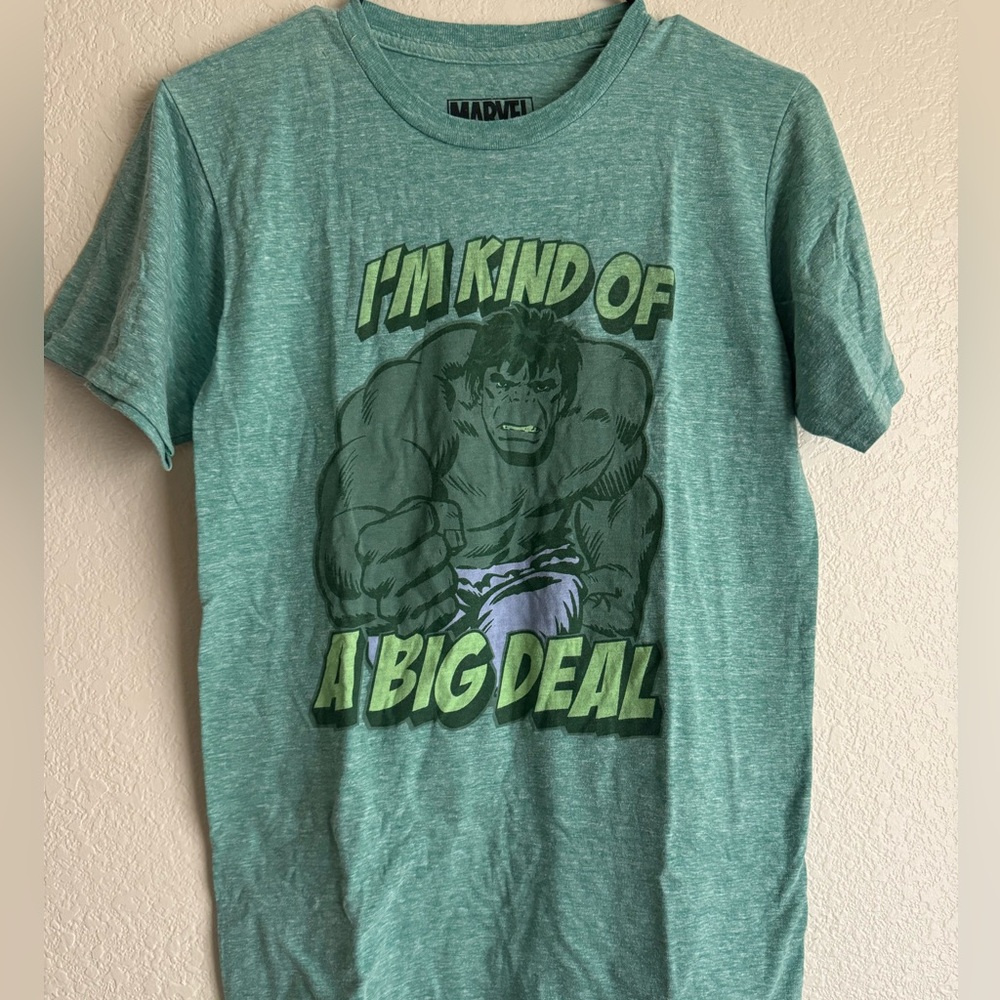 Marvel Green Hulk Short Sleeve Shirt Size Small